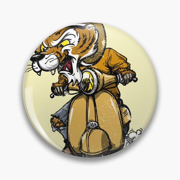 Item preview, Roaring Adventure: Tiger Riding a Motorbike - Cartoon Illustration designed and sold by hjian8219.