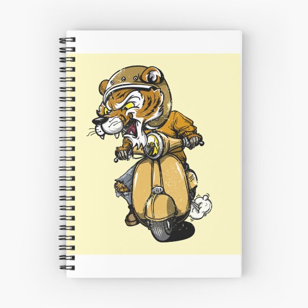 Item preview, Roaring Adventure: Tiger Riding a Motorbike - Cartoon Illustration designed and sold by hjian8219.