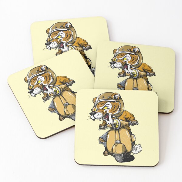 Item preview, Roaring Adventure: Tiger Riding a Motorbike - Cartoon Illustration designed and sold by hjian8219.