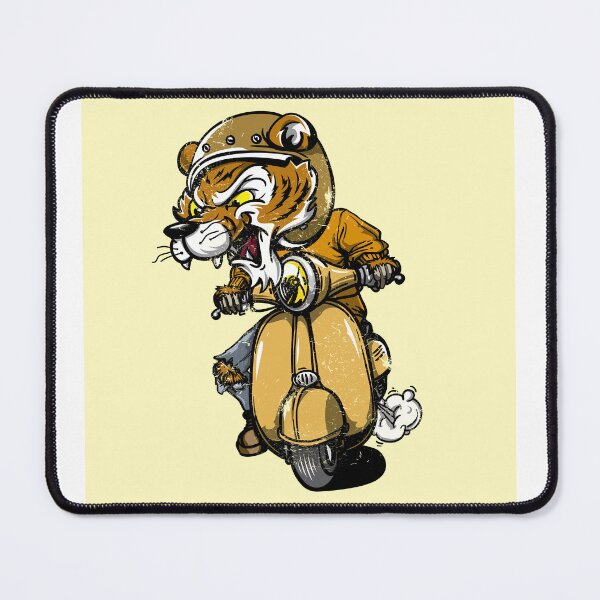 Item preview, Roaring Adventure: Tiger Riding a Motorbike - Cartoon Illustration designed and sold by hjian8219.