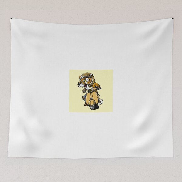 Item preview, Roaring Adventure: Tiger Riding a Motorbike - Cartoon Illustration designed and sold by hjian8219.