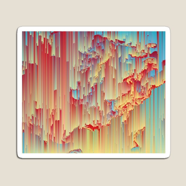 Happy Rain - Glitchy Abstract Magnet