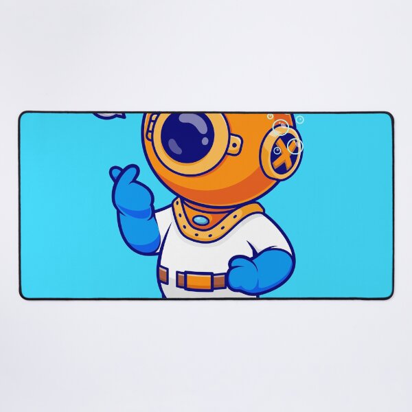 Item preview, Love Underwater: Cute Diver with Korean Love Heart Sign - Cartoon Vector Illustration designed and sold by hjian8219.