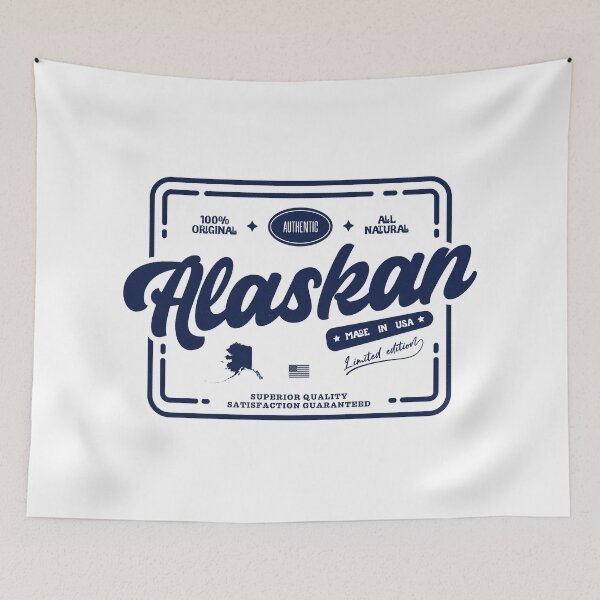 Item preview, Original Alaskan Dark Vintage Stamp Fun and Cool Alaska resident gift designed and sold by semisoberme.