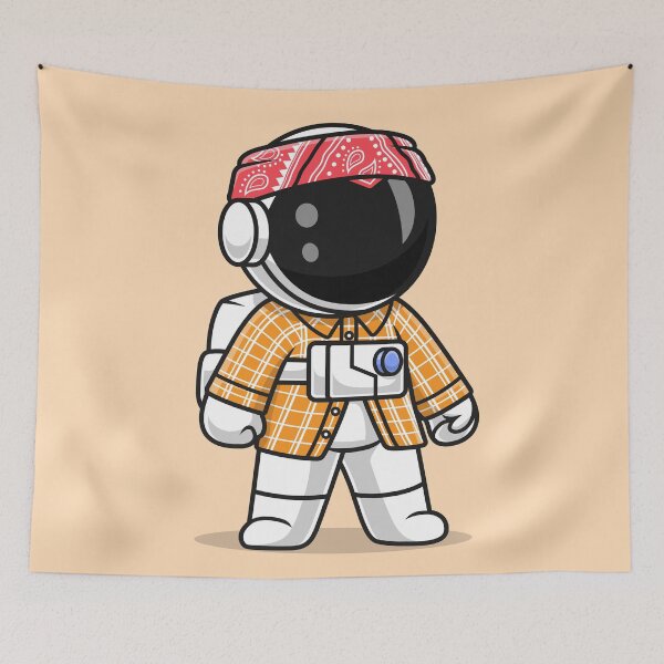 Item preview, Galactic Gangster: Cute Astronaut Gangster - Cartoon Vector Illustration designed and sold by hjian8219.