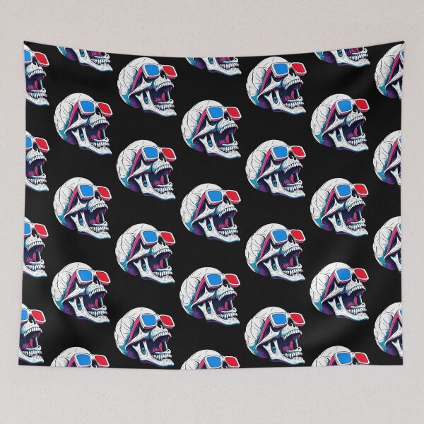 Item preview, Skull with 3D glasses designed and sold by PiggyWonka.