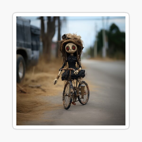 SMALL SKELETON CYCLIST STICKERS —  – The