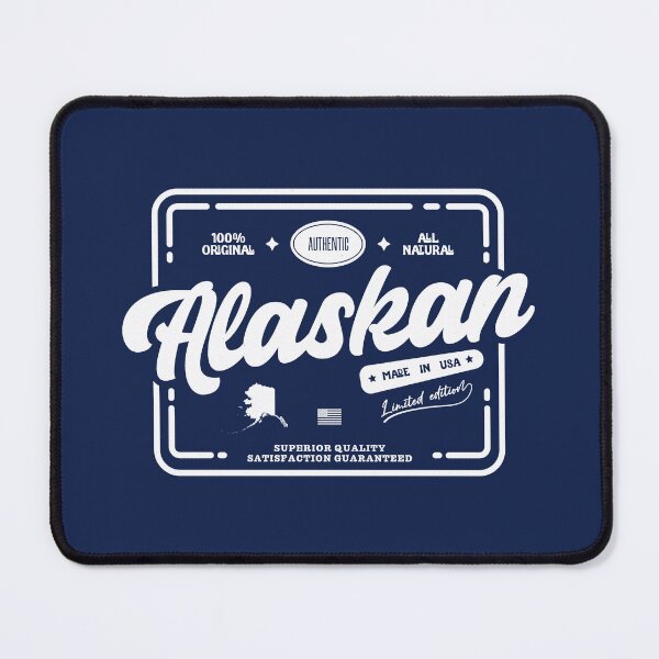 Item preview, Authentic Alaskan Cool and Fun Alaska Resident White Stamp Vintage Print designed and sold by semisoberme.