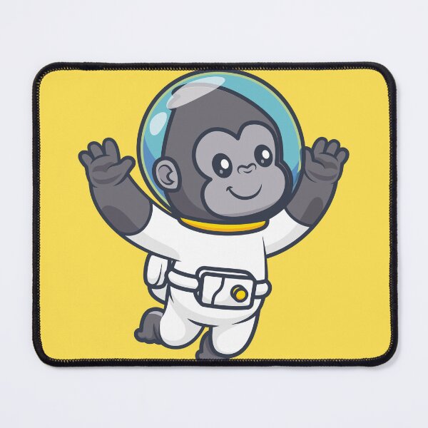Item preview, Galactic Gorilla: Cute Gorilla Astronaut Floating in Space - Cartoon Vector Illustration designed and sold by hjian8219.