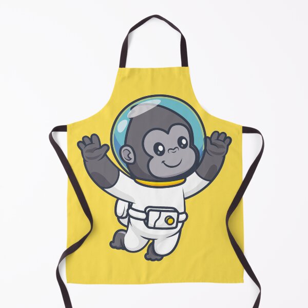 Item preview, Galactic Gorilla: Cute Gorilla Astronaut Floating in Space - Cartoon Vector Illustration designed and sold by hjian8219.
