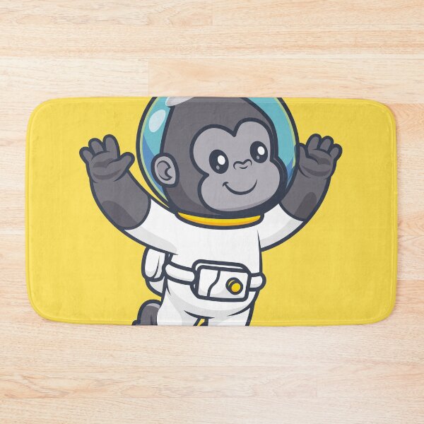 Item preview, Galactic Gorilla: Cute Gorilla Astronaut Floating in Space - Cartoon Vector Illustration designed and sold by hjian8219.