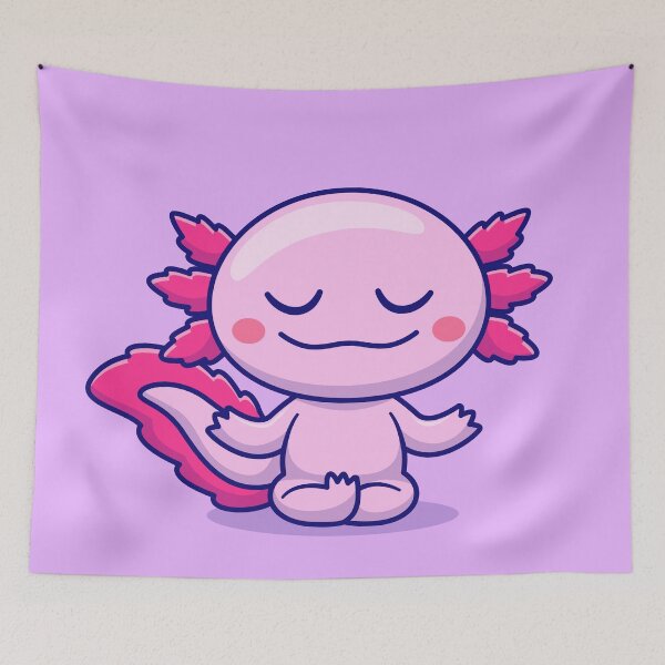 Item preview, Zen Axolotl: Cute Axolotl Meditation Yoga - Cartoon Vector Illustration designed and sold by hjian8219.