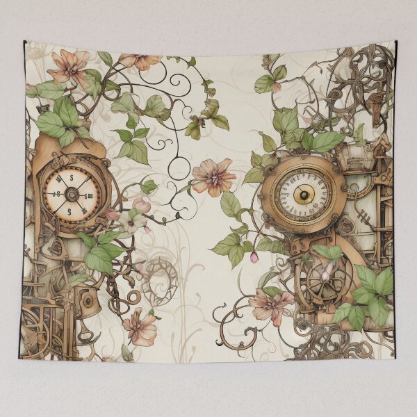 Item preview, Steampunk Flowers on old Manuscript designed and sold by BrandonArtWorld.