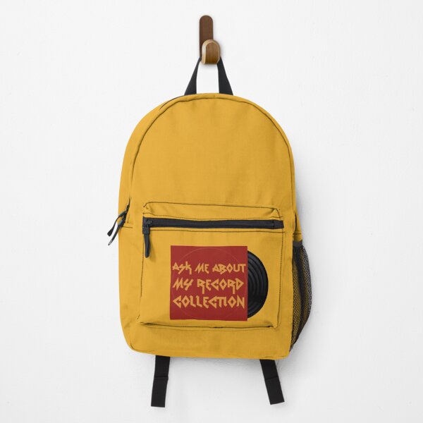 Item preview, Ask me about my Record Collection - red & yellow designed and sold by HeavyMetalMeow.