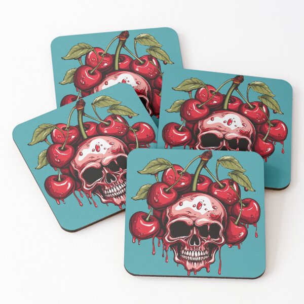 Item preview, Skulls Cherries Funny Fruit spooky cherries designed and sold by LilyBell6.