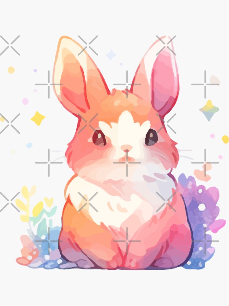 Quiet Life Bunny Rabbit Mini Sticker