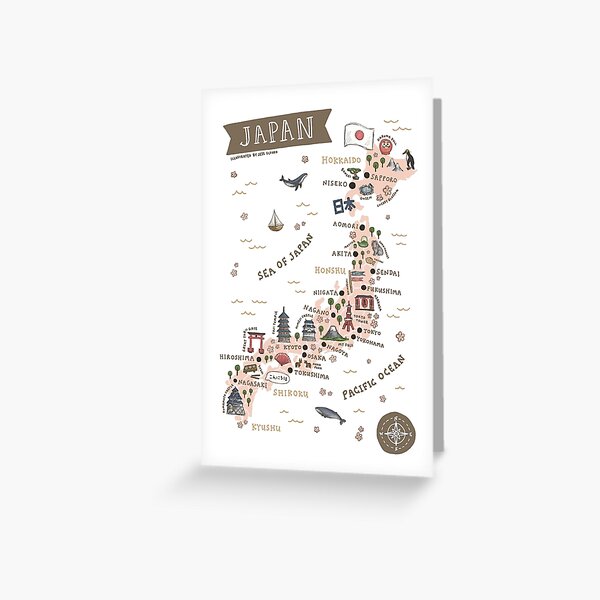 Item preview, Map of Japan designed and sold by Those Pencil Shavings.