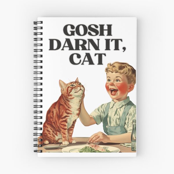 Item preview, Gosh Darn It, Cat! Funny Retro Vintage Design | Hilarious Feline Art designed and sold by KittyStampedeCo.