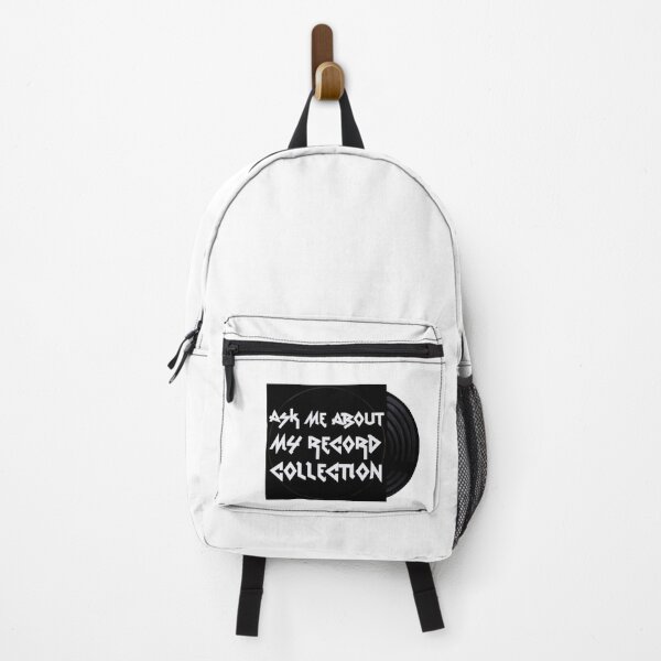 Item preview, Ask me about my Record Collection - black & white designed and sold by HeavyMetalMeow.