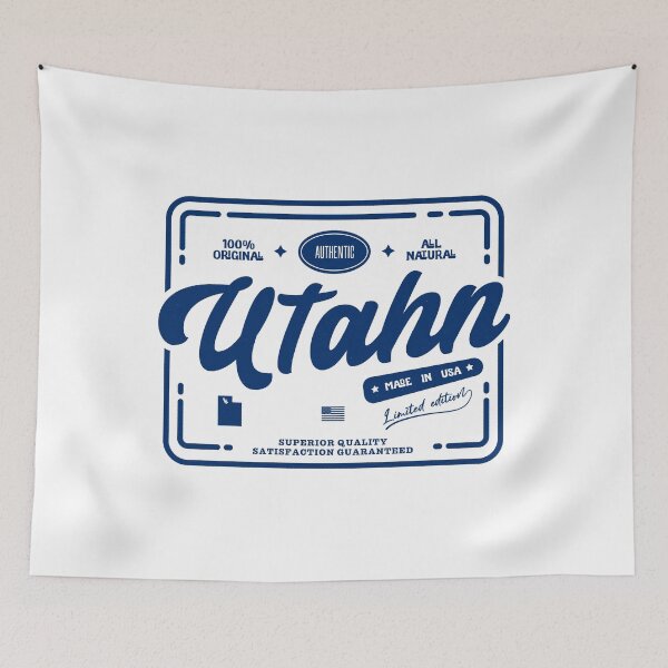 Item preview, Original Utahn Cool Vintage Dark Stamp Label Print Utah Resident Gift designed and sold by semisoberme.