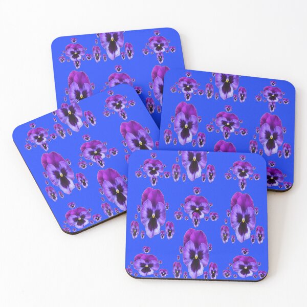 Item preview, PURPLE PANSY GARDEN ABSTRACT BLUE ART designed and sold by sharlesart.
