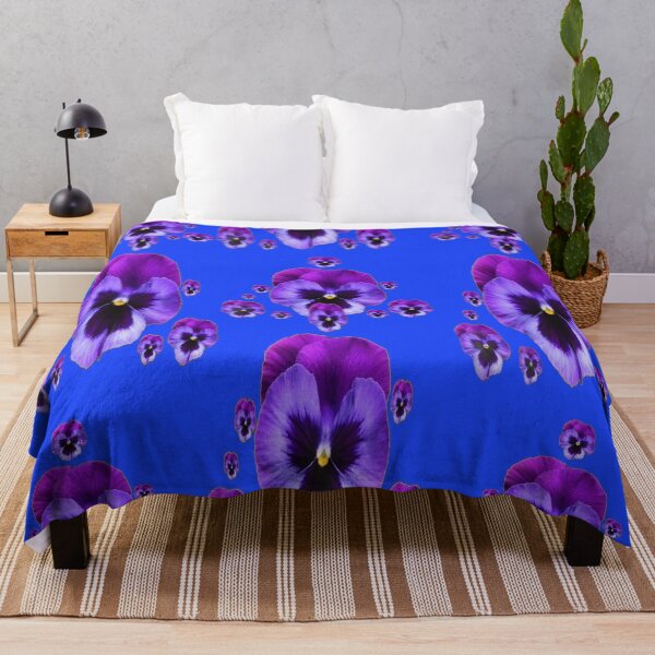 Item preview, PURPLE PANSY GARDEN ABSTRACT BLUE ART designed and sold by sharlesart.