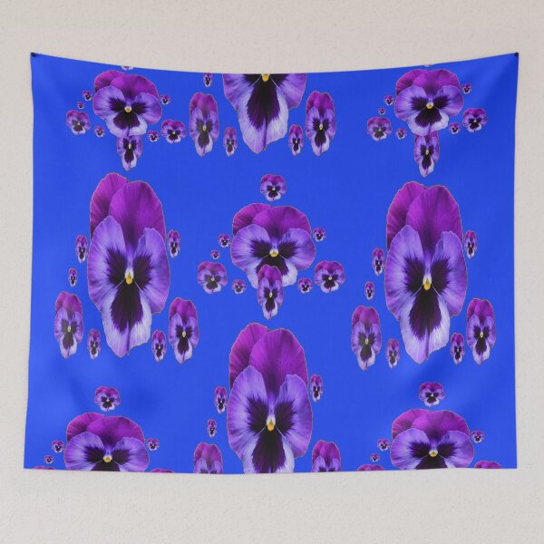 Item preview, PURPLE PANSY GARDEN ABSTRACT BLUE ART designed and sold by sharlesart.