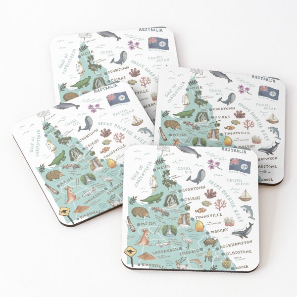 Item preview, Map of Queensland designed and sold by Those Pencil Shavings.