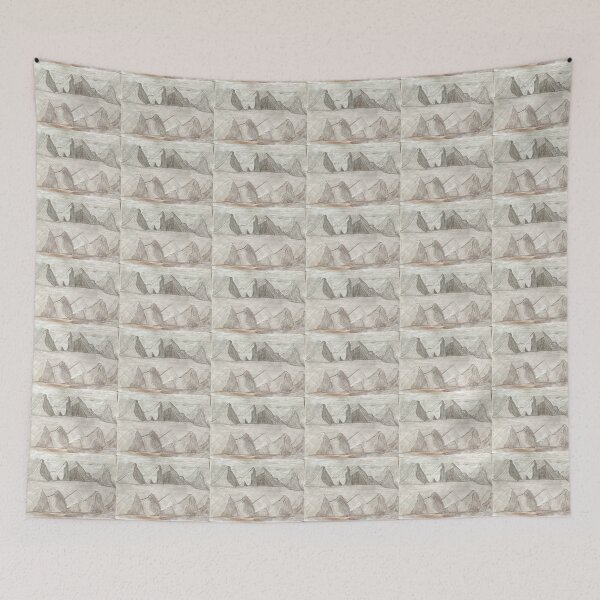 Item preview, The Two Tones Shaded Mountains designed and sold by PodmenikArt.