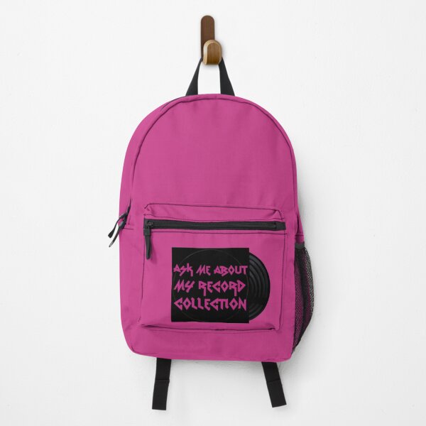 Item preview, Ask me about my Record Collection - black & pink designed and sold by HeavyMetalMeow.