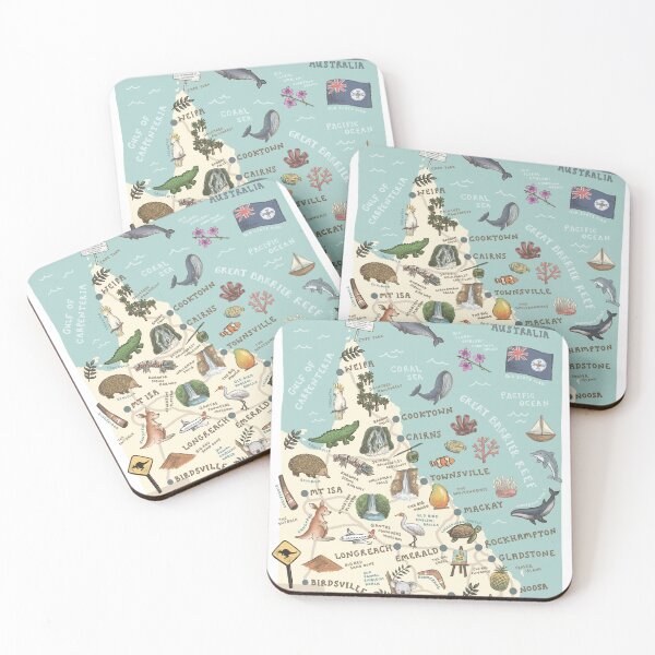 Item preview, Map of Queensland designed and sold by Those Pencil Shavings.