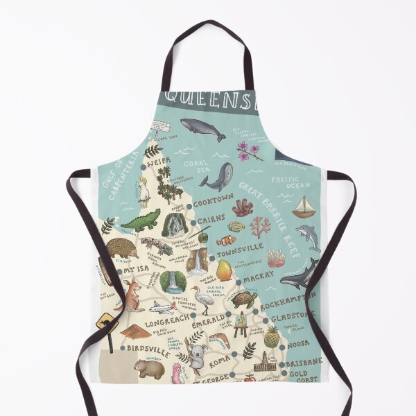 Item preview, Map of Queensland designed and sold by Those Pencil Shavings.