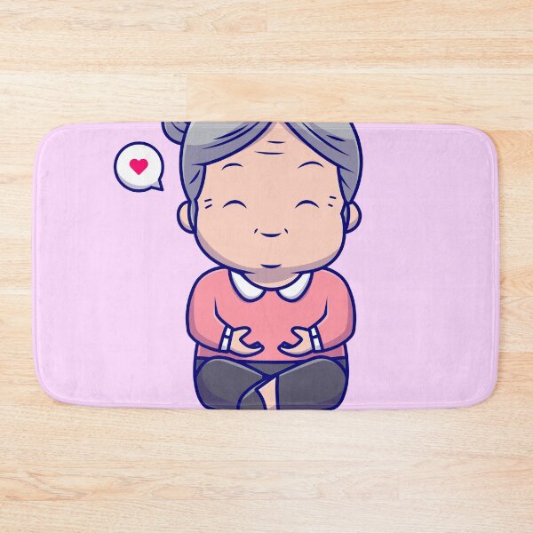 Item preview, Serene Grandmother: Cute Grandmother Meditation Yoga - Cartoon Vector Illustration designed and sold by hjian8219.