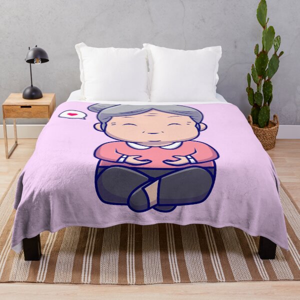 Item preview, Serene Grandmother: Cute Grandmother Meditation Yoga - Cartoon Vector Illustration designed and sold by hjian8219.