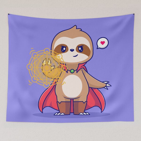 Item preview, Enchanting Sloth Witch: Cute Sloth Witch Super Hero - Cartoon Vector Illustration designed and sold by hjian8219.