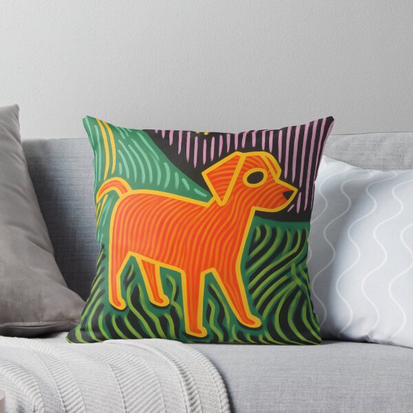 Item preview, Riso-graphic Dog's Joyful Field designed and sold by AestheticsArt81.