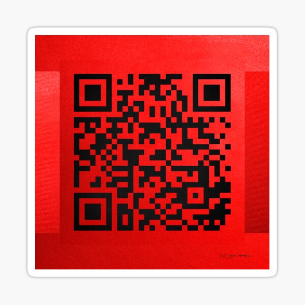 Qr Codes Art Stickers Redbubble - codes for roblox radios dancing parrots