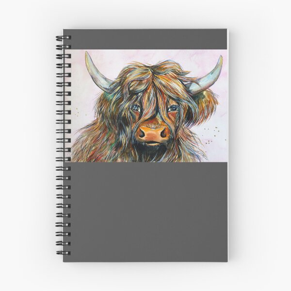 Item preview, Highland cow, watercolour painting by Marina Daniluka designed and sold by MariDaniArt.