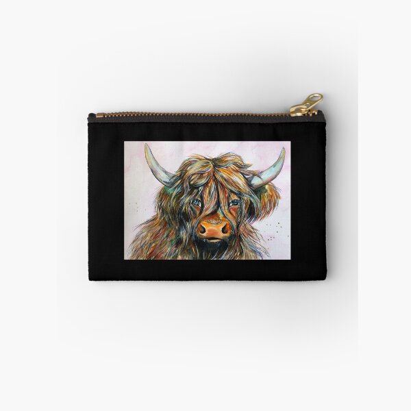 Item preview, Highland cow, watercolour painting by Marina Daniluka designed and sold by MariDaniArt.