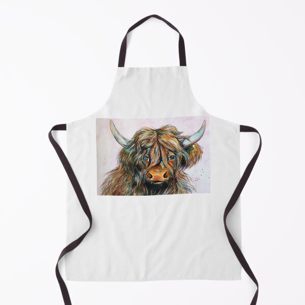 Item preview, Highland cow, watercolour painting by Marina Daniluka designed and sold by MariDaniArt.