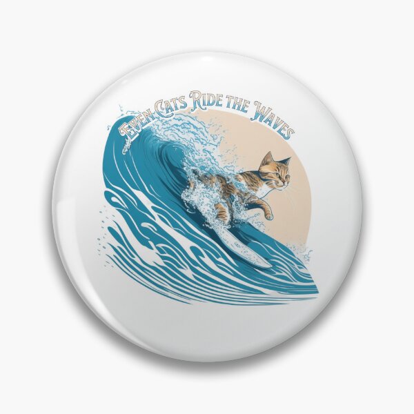 Item preview, Even Cats Ride the Waves designed and sold by Shipwrecked2020.