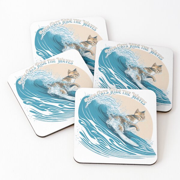 Item preview, Even Cats Ride the Waves designed and sold by Shipwrecked2020.