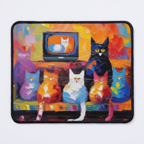 Item preview, Cats Watching TV designed and sold by kultomatic.