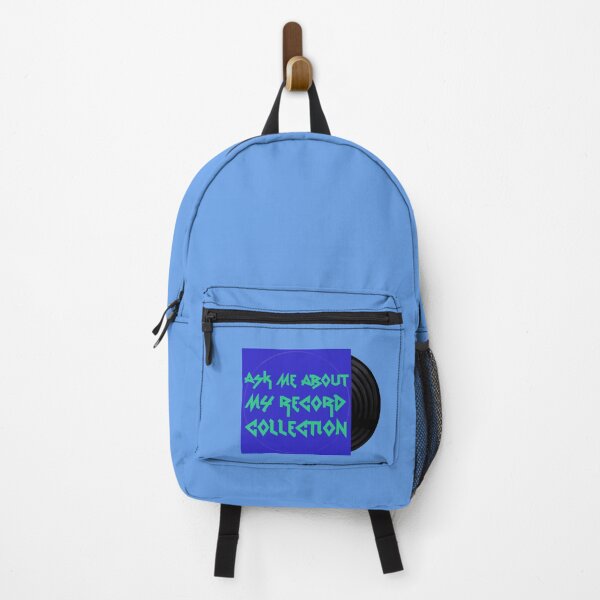 Item preview, Ask me about my Record Collection - blue & green designed and sold by HeavyMetalMeow.