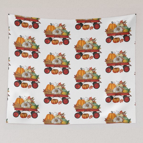 Item preview, Hello Fall Wagon with Pumpkins  designed and sold by silviaol.
