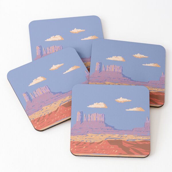 Item preview, Monument Valley Navajo Tribal Park in Utah and Arizona USA WPA Art Poster  designed and sold by patrimonio.