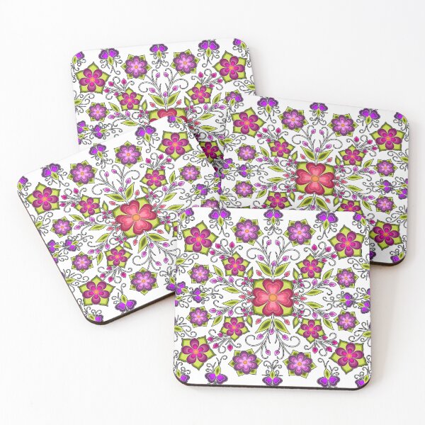 Item preview, Pink and Purple Ojibwe Florals designed and sold by ojiberishdsgns.