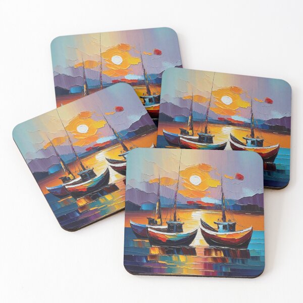 Item preview, Boats at Sunset designed and sold by kultomatic.