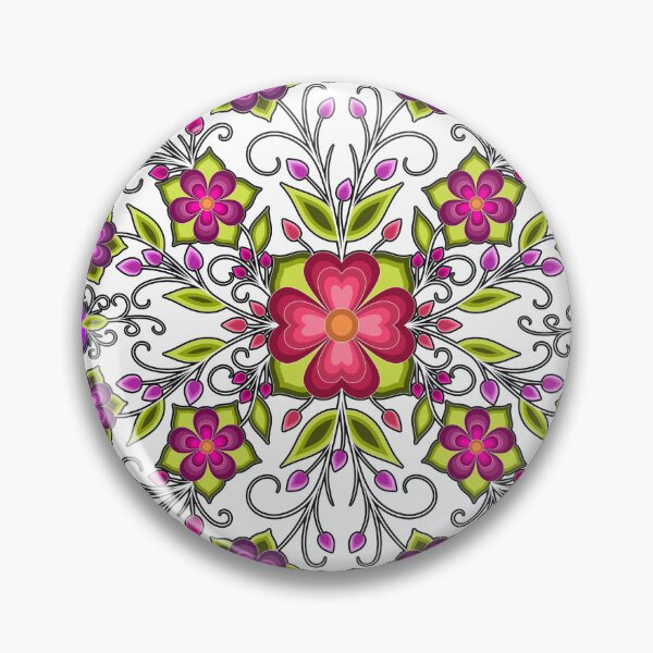 Item preview, Pink and Purple Ojibwe Florals designed and sold by ojiberishdsgns.