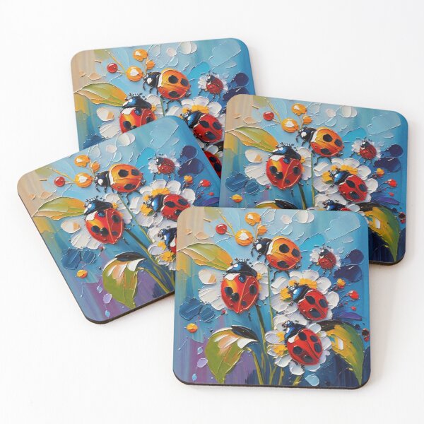 Item preview, Ladybugs on Flowers designed and sold by kultomatic.